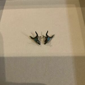 牛骨　シルバー　ピアス