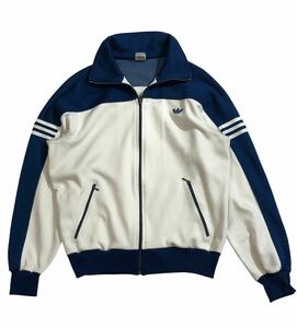 難有 70s~80s ヴィンテージ 西ドイツタグ ■ adidas アディダス ■ トレフォイル ロゴ ワッペン ジャージ トラック ジャケット 4