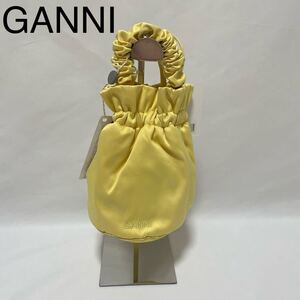 【新品】GANNI ガニー ハンドバッグ ショルダーバッグ イエロー