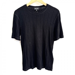 ジョルジオアルマーニ GIORGIOARMANI 半袖Tシャツ サイズ46 L - 黒 レディース クルーネック トップス