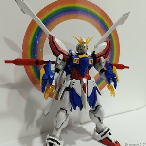 MJH/模匠魂 HIRM ハイレゾリューション プラモデル 1/100 ゴッドガンダム スタンド付き 機動武闘伝 Gガンダム uz-045