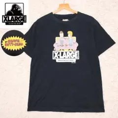 XLARGE×BEAVIS AND BUTT-HEAD　半袖Tシャツ　黒　L