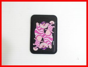 2407★F-2187★CASETIFY カードケース　チシャ猫　アリス　ディズニー　中古