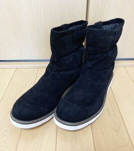 美品☆[wjk] 16AW 定価52,800 HOT-AIR BOOTS パテッド スウェードレザー ペコスブーツ 42 ブラック 中綿 ダブルジェイケイ