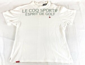 ルコックスポルティフ le coq sportif ゴルフウェア アイボリー系 半袖トップス M MU-14