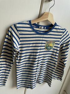 ブランシェス　長袖Tシャツ 130 中古　ボーダーTシャツ