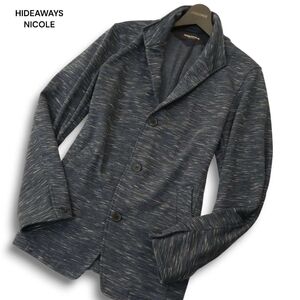 22AW★ HIDEAWAYS NICOLE ハイダウェイ ニコル 通年★ アラカルトファブリックス スタンド スリム ジャケット Sz.46　メンズ　A4T10592_A#O