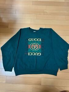 希少　GUCCI bootleg 90s グリーン スウェット　フルーツオブザルーム　USA製