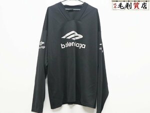 バレンシアガ BALENCIAGA 3b Sports Icon Ski ロングスリーブ Tシャツ 779988　ラージフィット ブラック サイズXXS 美品 長袖