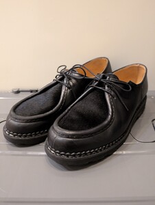 Paraboot MICHAEL Black サイズ43 ポニー パラブーツ ミカエル 革靴 チロリアンシューズ 黒 MOZINE モジーン ファー 27cm 27.5cm 28cm