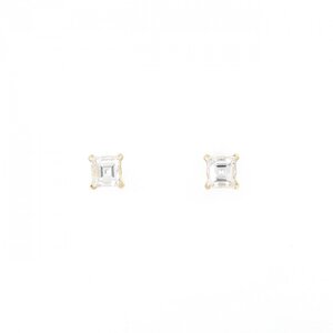 K18YG ダイヤモンド ピアス 0.360CT 0.391CT G-H SI1 ファンシーカット