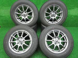 A-TECHシュナイダー/5H114.3+50/ダンロップ/ウインターMAXX03/195/65R15バリ山2020/エスクァイア/ノア/ステップ/アクセラ/アテンザ/中古4本