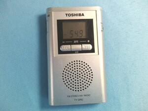 TOSHIBA　東芝　TY-SPR2　 FM/AMポケットラジオ ★動作品