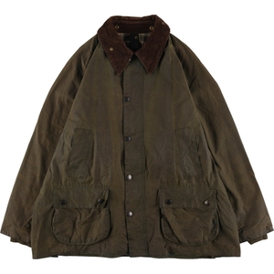 古着 90年代 バブアー Barbour BEDALE ビデイル 旧3ワラント ワックスコットン オイルドジャケット 英国製 C48 メンズXL相当 /evb007246