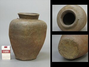 【心庵】古常滑　常滑焼／壺　高さ30.8cm　六古窯　備前焼　A197