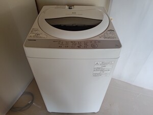 ★福岡市及び福岡県内一部地域限定★ TOSHIBA 2018年製 洗濯機 5kg (AW-5G6) 白 ホワイト 一人暮らし 単身 家電 衣類 生活 夫婦 東芝