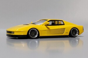 絶版 希少 レア 1/64 フェラーリ ミニカーコレクション Testarossa 改 テスタロッサ 深リム BBS ローダウン ツライチ カスタム イタリア