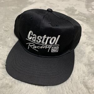 CASTROL RACING カストロールレーシング キャップ CAP 帽子 ブラック×ホワイト 