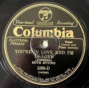 RUTH ETTING COLUMBIA You’re In Love and I’m In Love/ My Blackbirds Are Bluebird Now