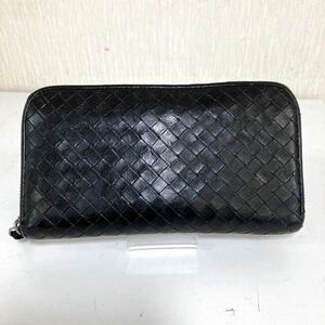 BOTTEGA VENETA ボッテガヴェネタ イントレチャート ラウンドファスナー 長財布 黒 BLACK ゴールド金具 高級 ブランド おすすめ 大人気 