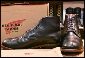 【8D 箱付 良品 18年】レッドウィング 9071 シェルドン 黒 フェザーストーン ベックマン フラットボックス ブーツ redwing HOPESMORE