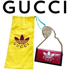 【新品未使用】クッチ　GUCCI　アティタスコラホ　チェーンウォレット