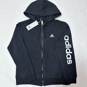 新品　定価7150円　アディダス　エッセンシャルズ リニア フルジップ パーカー　L adidas ジップアップ IC6863