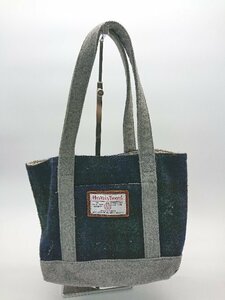 ◇ HARRIS TWEED ハリスツイード チェック風 ミニ マグネットボタン トートバッグ グレー レディース メンズ E