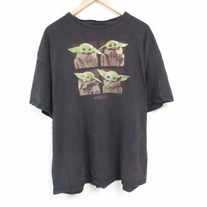 XL/古着 半袖 Tシャツ メンズ ドラマ スターウォーズ STAR WARS マンダロリアン ザチャイルド グローグー 大きいサイズ コットン クルーネ