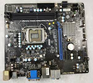 M-M【中古パーツ】BIOS確認のみ、MSI H61MU-S01(B3) マザーボード ＩＯパネル LGA1155 ■MB2934