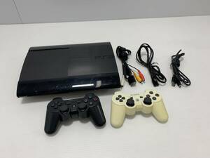 18/134☆SONY　PS3　Playstation3　プレステ3　CECH-4300C　ブラック　ワイヤレスコントローラー/2点　初期化済み　写真追加あり☆B1