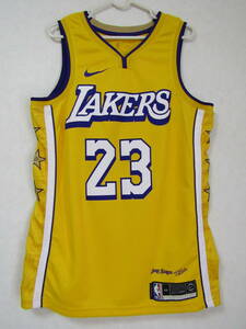 美品 NBA LAKERS レブロン・ジェームス JAMES ＃23 スウィングマン NIKE製 SWINGMAN　ナイキ シティエディション ユニフォーム　バスケ