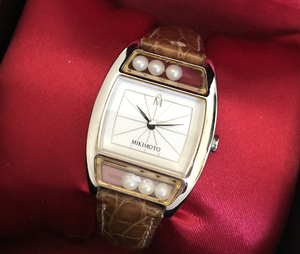 ミキモト MIKIMOTO 日本製 オリジナル 時計 パール 真珠 ウォッチ 御木本 ジュエリー 好きに も レディース 共用 シェア