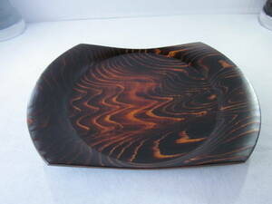 眉山　杉のイカ張り（根杢）　楕円皿　小皿　パン皿　リムプレート　61