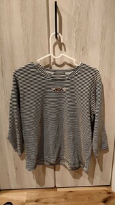 婦人服　ミセス　ボーダー　Tシャツ　7分丈　シニア　普段着　洗い替え　