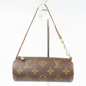 100545LOUIS VUITTON ルイヴィトン 極美品 パピヨン付属 バッグ付属 小物入れ ヴィンテージ モノグラム ポーチ PVC ブラウン レディース