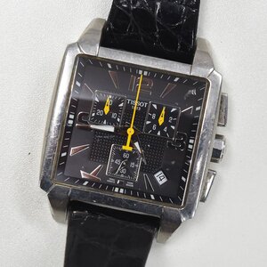 1円 不動品 腕時計 ティソ TISSOT クアドラト T005.517A クロノグラフ クォーツ メンズ 同梱不可