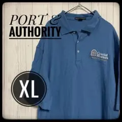 ◆ PORT AUTHORITY ◆ ポロシャツ 半袖 ブルー 青 XL