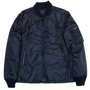 【美品】TATRAS FAUNO JACKET タトラス プリマロフト MA-1 ミリタリー ジャケット メンズ2/M ネイビー 中綿 保温 ナイロン アウター 正規