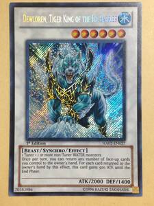 (◆[OCG] 遊戯王 英語版 HA02-EN027 Dewloren, Tiger King of the Ice Barrier 氷結界の虎王ドゥローレン (シークレットレア) 1st Edition