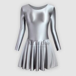 82-64-69 超艶々 光沢シルキー レオタード コスチューム【MEDIUM GREY,サイズXL】体操服 バレエ コスプレ セクシー レースクイーン.1