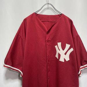 NewYork Yankees ヤンキース ベースボールシャツ Tシャツ メッシュ 90