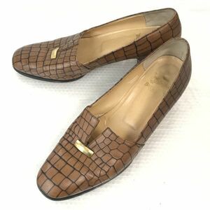 90sVintage★バーバリー/Burberrys★型押し本革/スリッポンシューズ/モカシン/ローファー【23E/茶/BROWN】ビジネス/dress shoes◆Q-360