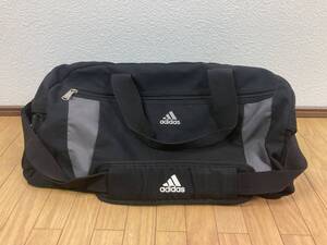 ★90s★ adidas アディダス 旧ロゴ ヴィンテージバッグ 大型 ボストンバッグ ショルダーバッグ ブラック グレー 激安 格安 スポーツバッグ