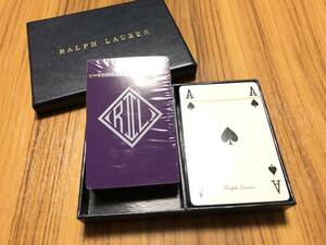 【廃盤/入手困難】センス抜群◎RALPH LAUREN 最高位PURPLE LABEL☆限定品 オリジナルBOX入り2セット 最高級トランプ パープルレーベル RRL