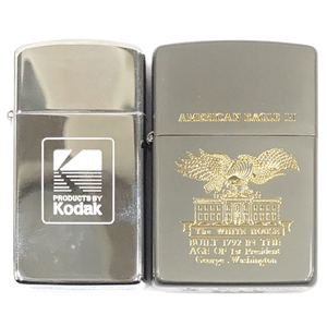 ジッポ オイルライター アメリカンイーグルⅢ 他 コダック デザイン ライター 喫煙具 2点 セット ZIPPO QR022-186