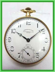 ★/ ティソ CH.F. Tissot & Fils Locle 18K 18金無垢 手巻 懐中時計 ■管理番号L10258-160517-10-03