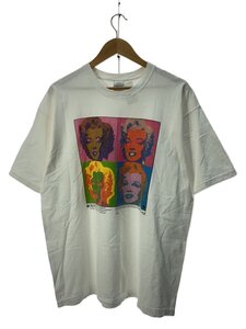 FRUIT OF THE LOOM◆90s/アンディウォーホール/マドンナ/vintage/Tシャツ/XL/コットン/WHT