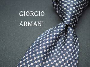 【GIORGIO ARMANI ジョルジオアルマーニ】 C1671 ネイビー SILK ブランド ネクタイ 古着 良品