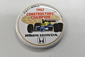 ◆◇ウィリアムズ　ホンダ　HONDA　1987コンストラクターチャンピオン　記念　F1バッチ◇◆